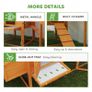 Wooden Chicken Coop with Run, Nesting Box, Slide-out Tray, Ramp, Perches, Asphalt Roof, 179 x 67 x 115cm Image 6