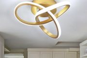 LED Ceiling Light, 22W Flower Shape Gold Ceiling Lights, 6000K Cool White Light Ceiling Lamp, LED Ceiling Lights for Living Room, LED Ceiling Lights, Bedroom, Kitchen, Hallway, Office.