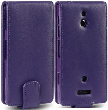 Sony Ericsson Xperia P Premium Pu Leather Flip Case Cover In Black, Pink, Purple & Red C0lors