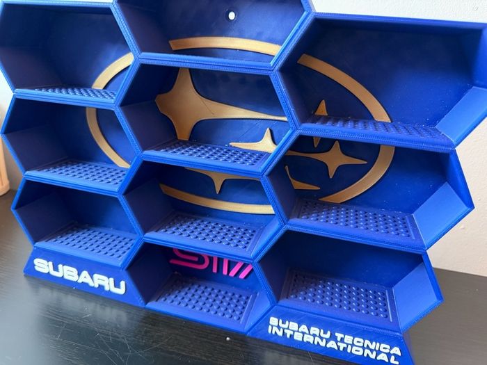 Subaru display stand for 1/64 scale hot wheels, mini gt etc
