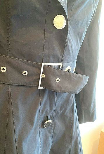 Rare Vintage Karen Millen Black Long Mac Trench Coat