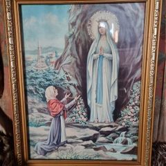 Je Suis L'immaculee conception framed religious picture