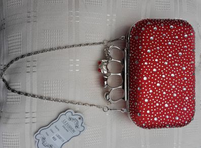 Red Skull Knuckle Clutch Bag Looks Amazing
