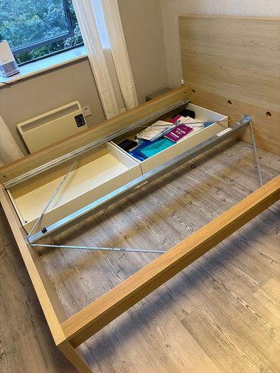 Bed Frame King Size With 4 Storage Drawers