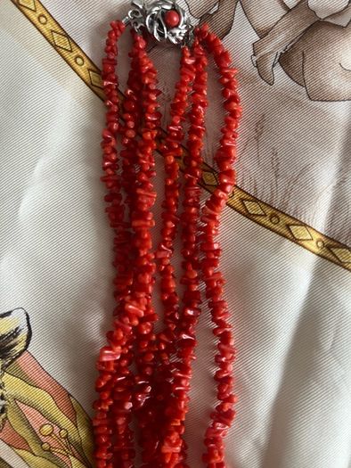 Japanese Coral necklace red orange