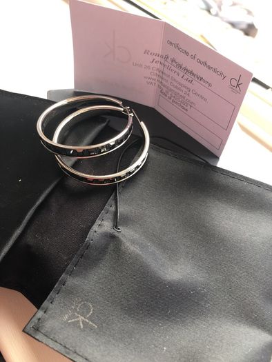 CK beautiful black cubic ear rings