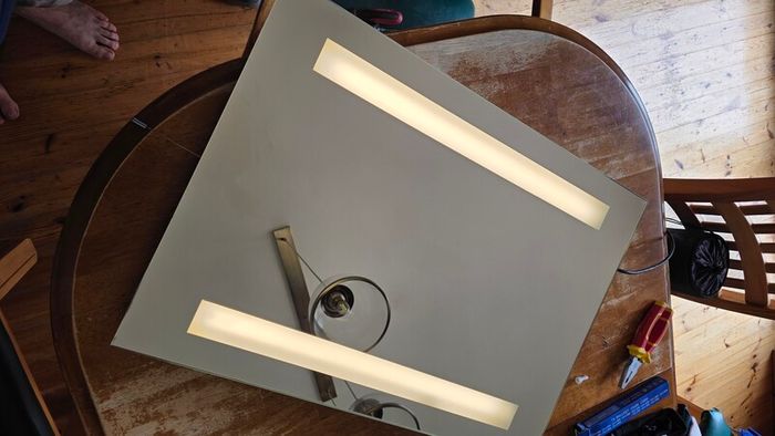 bathroom mirror with light and demister