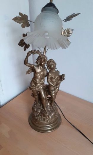 Vintage French Baroque Style Table Lamp Needs Repair