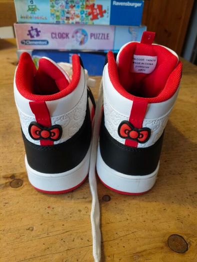 Hello Kitty hightops, size 3, new never worn.