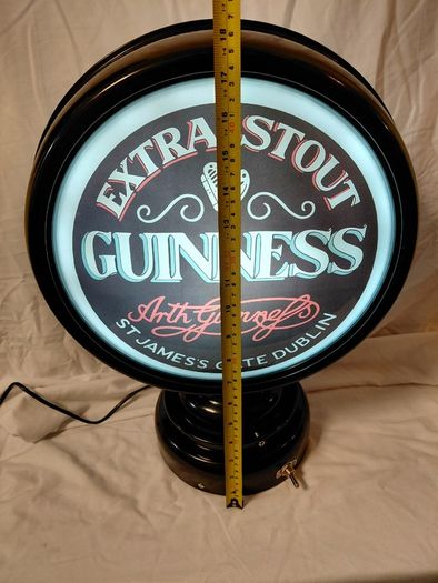 New Double Sided Rotating Guinness Bar Advert Light