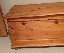 a beautiful pine chest