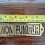 Vintage Brass French Boat Sign - "Non Fumeur Image 2