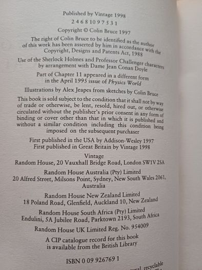 The Strange Case of Mrs Hudson's Cat by Colin Bruce (Sherlock Holmes Science Mysteries Paperback 1998)