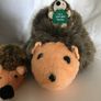 Large Vintage Hedgehog with two smaller hedgehogs Image 5