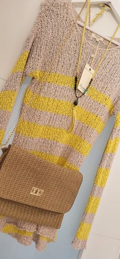 Linea WEEKEND Striped Cotton Knit Sz L (Fit 10-12UK) - Bnwt Rrp 55