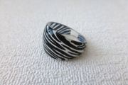 Zebra Stripe Lucite Ring