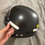 Black Open Face Motorcycle scootter Helmet with Clear Visor Image 3