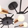 Semi Flush Mount Ceiling Light,10-Light E27 Base Modern Black Chandelier,Industrial Vintage Pendant Ceiling Lamp Fixture for Kitchen Farmhouse Living Room (FREE SHIPPING) Image 3