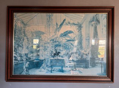 Framed Art Print of Conservatory/ Greenhouse
