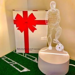 3D Footballer LED Illusion Lamp - Plug In Power