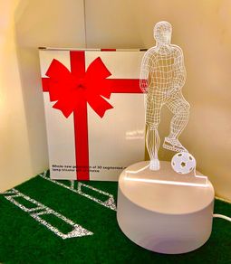 3D Footballer LED Illusion Lamp - Plug In Power