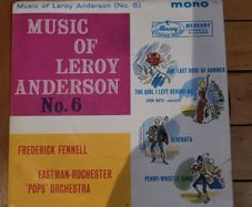 Music Of Leroy Anderson No 6 45 RPM Extended Play Mercury XEP 9062 Frederick Fennell Eastman Rochester Pops Orchestra