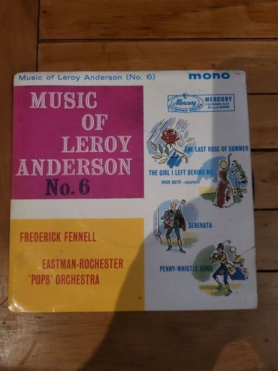 Music Of Leroy Anderson No 6 45 RPM Extended Play Mercury XEP 9062 Frederick Fennell Eastman Rochester Pops Orchestra