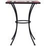 3 Piece Mosaic Bistro Set Ceramic Tile Terracotta and White Image 7
