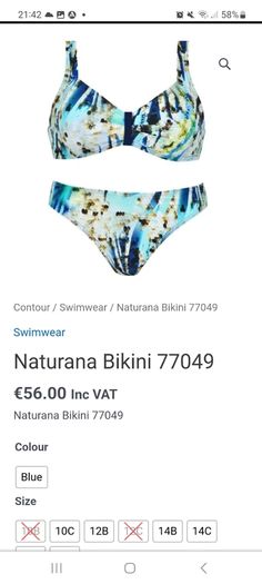 Brand new bikini Naturana, size 10B