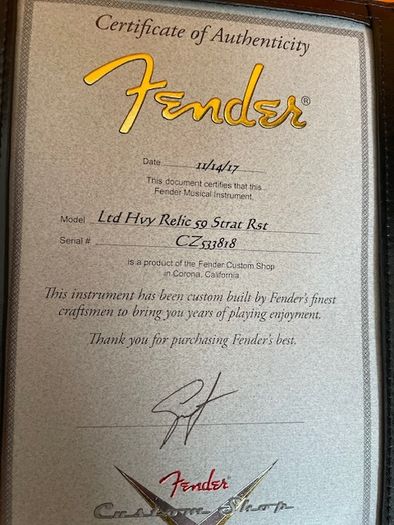 Fender Custom Shop 59s Stratocaster Limited Edition
