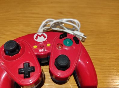 Wii Mario Red Fight Wired Controller