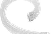 30 Pack Necklace Chain Silver Plated Necklace Chains Bulk Cable Chain Charms for Jewelry Making, 1.2 mm 18 Inches (FREE POSTAGE)