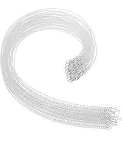 30 Pack Necklace Chain Silver Plated Necklace Chains Bulk Cable Chain Charms for Jewelry Making, 1.2 mm 18 Inches (FREE POSTAGE)