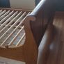 Sleigh bed+ Locker Spanish Chestnut Wood Image 6