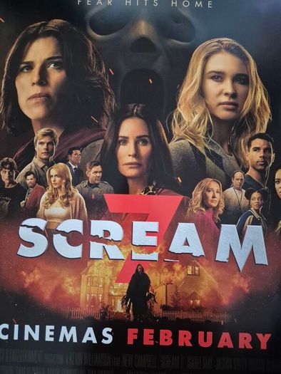 Scream 7 - Original Uk Quad Film Poster- 2026- Official Cinema Release Horror Movie