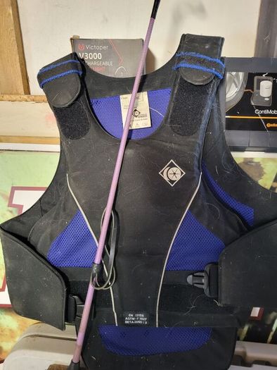 Horse Riding body protector and whip