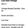 Sandals ladies vintage sandals size 6 never worn Image 6