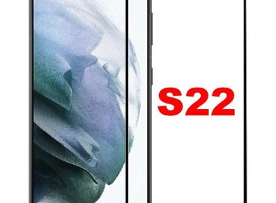 Tempered Glass Screen Protector for Samsung Galaxy S22 Clear Full Cover