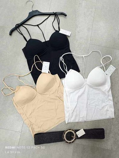 White top with thin straps