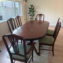 mahogany dining set (table + 6 chairs)