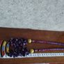 Vintage spectacular necklace made of wooden beads and medallion. Image 4