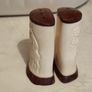 Vintage Carved Bone and Wood Salt and Pepper Shakers African Style Image 4