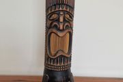 Vintage HandCarved Wooden Tribal / Tiki Style Lamp Base  45cm