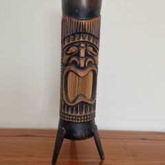 Vintage HandCarved Wooden Tribal / Tiki Style Lamp Base  45cm