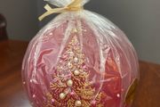 Candle ball decorated with Christmas Tree