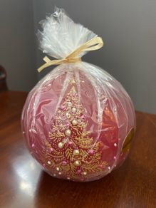 Candle ball decorated with Christmas Tree