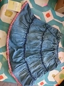 Mothercare pretty denim skirt, 12-18mths