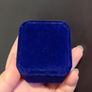 Velvet Ring Box in Royal Blue Image 2