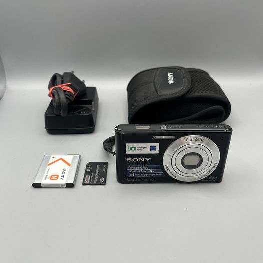 Sony Cyber-shot DSC-W320 14.1MP Digital Camera Black - Full Kit
