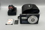 Sony Cyber-shot DSC-W320 14.1MP Digital Camera Black - Full Kit